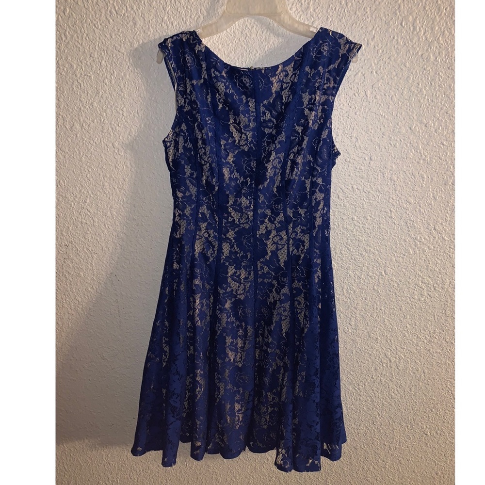 Blue laced dress